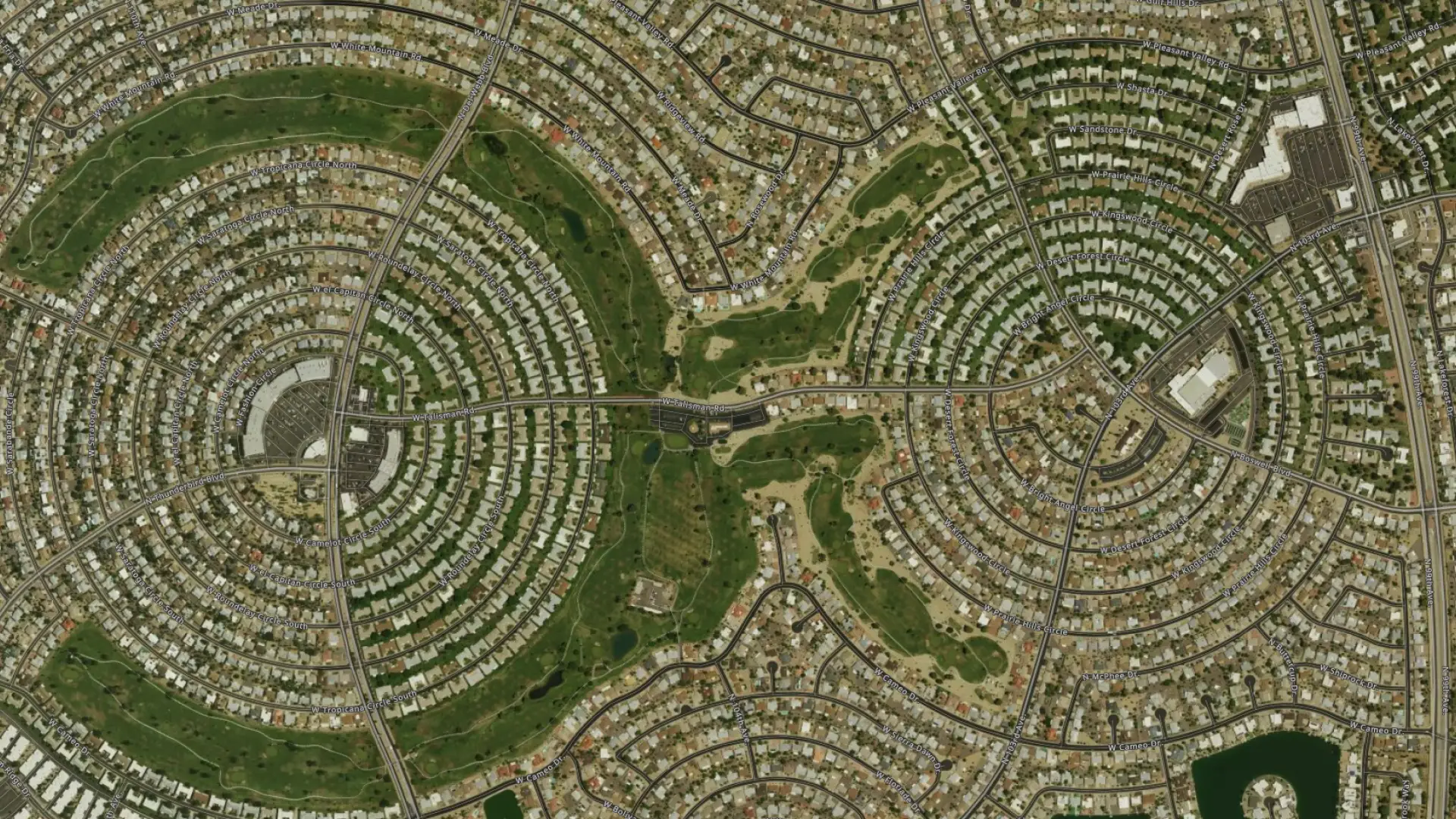 Aerial photography sun city Phoenix